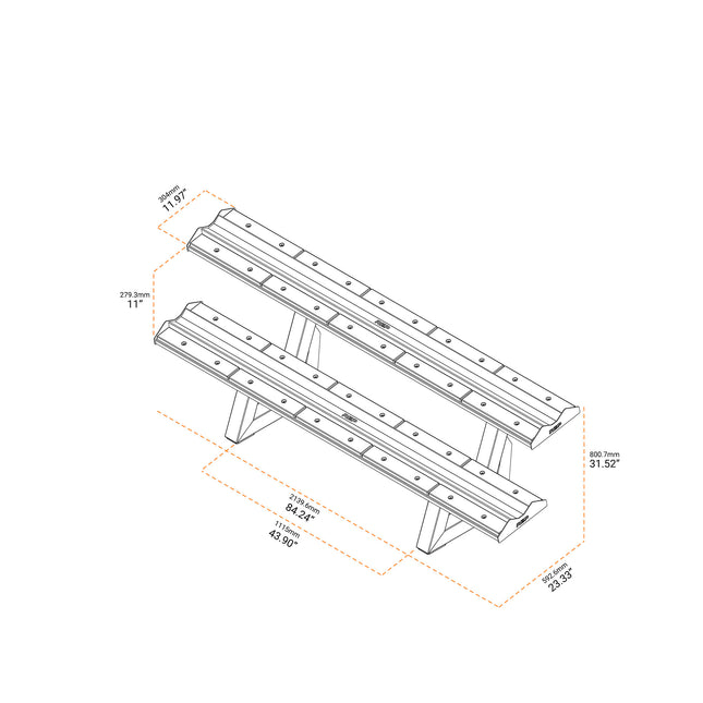 Commercial Dumbbell Rack