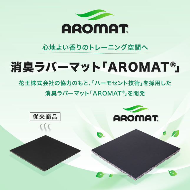 AROMAT® ジム用ゴムマット 50cm角 25mm