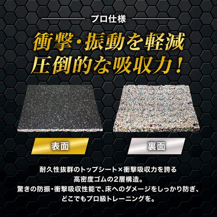 ジム用ゴムマット 50cm角 50mm